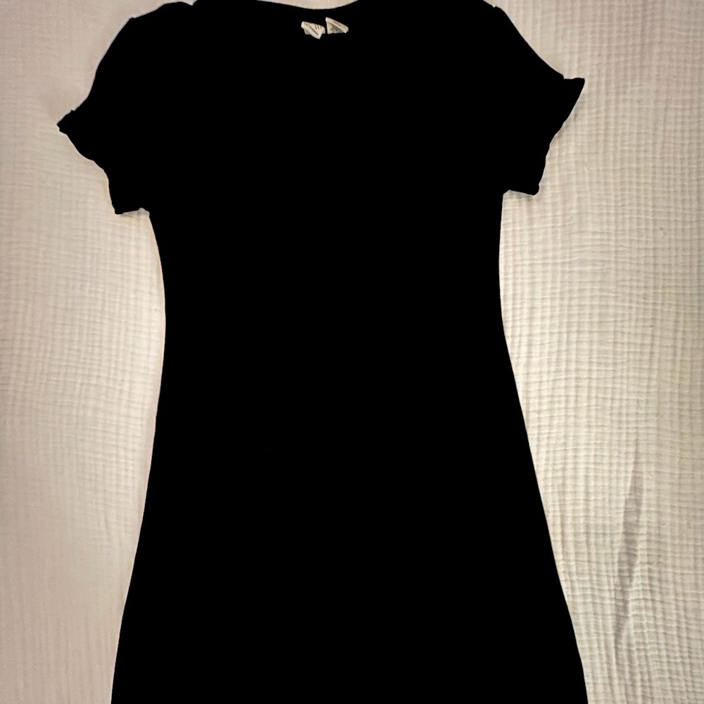 Artisan Ny Black Short Sleeve T-shirt Dress